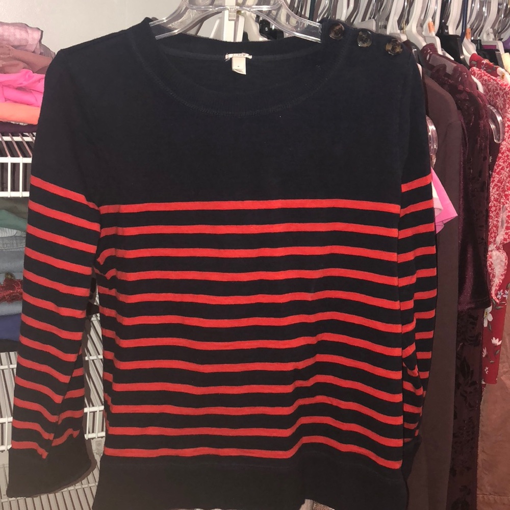 J.Crew striped pullover